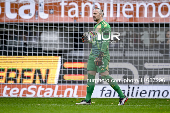 AFC Ajax Amsterdam goalkeeper Remko Pasveer participates in the match between Heracles Almelo and Ajax at the Asito stadium for the Dutch Er...