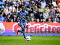 AFC Ajax Amsterdam forward Bertrand Traore plays during the match between Heracles Almelo and Ajax at the Asito Stadium for the Dutch Erediv...