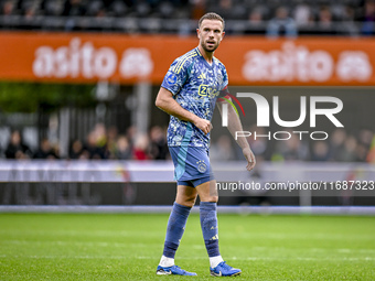 AFC Ajax Amsterdam midfielder Jordan Henderson plays during the match between Heracles Almelo and Ajax at the Asito Stadium for the Dutch Er...