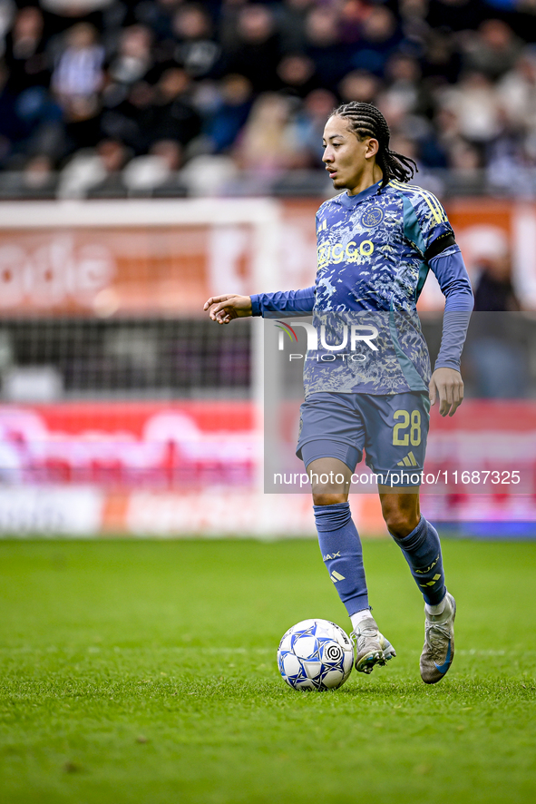 AFC Ajax Amsterdam midfielder Kian Fitz-Jim plays during the match between Heracles Almelo and Ajax at the Asito Stadium for the Dutch Eredi...