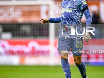 AFC Ajax Amsterdam midfielder Kian Fitz-Jim plays during the match between Heracles Almelo and Ajax at the Asito Stadium for the Dutch Eredi...