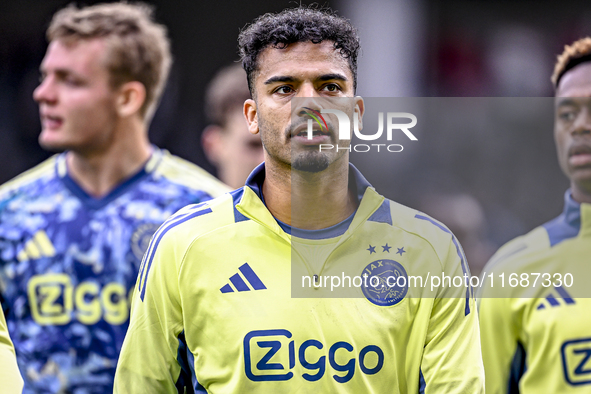 AFC Ajax Amsterdam defender Owen Wijndal plays during the match between Heracles Almelo and Ajax at the Asito Stadium for the Dutch Eredivis...