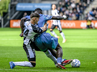 Heracles Almelo defender Ivan Mesik and AFC Ajax Amsterdam forward Brian Brobbey play during the match between Heracles Almelo and Ajax at t...