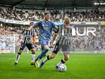 AFC Ajax Amsterdam forward Wout Weghorst and Heracles Almelo defender Jannes Wieckhof play during the match between Heracles Almelo and Ajax...