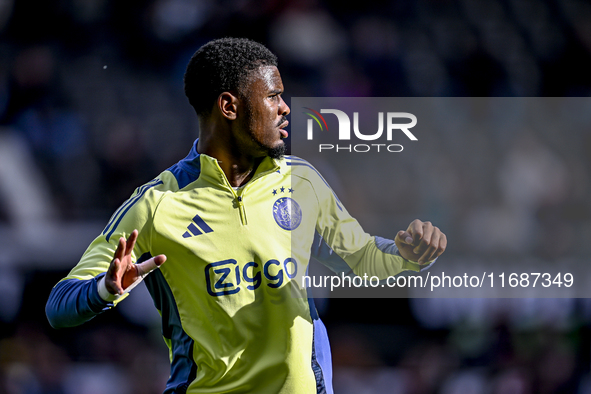 AFC Ajax Amsterdam defender Jorrel Hato plays during the match between Heracles Almelo and Ajax at the Asito Stadium for the Dutch Eredivisi...