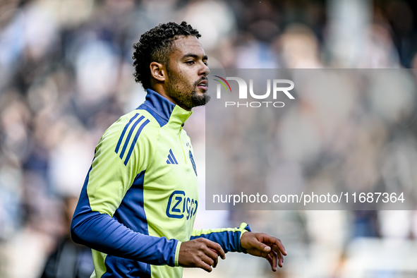 AFC Ajax Amsterdam defender Devyne Rensch plays during the match between Heracles Almelo and Ajax at the Asito Stadium for the Dutch Eredivi...