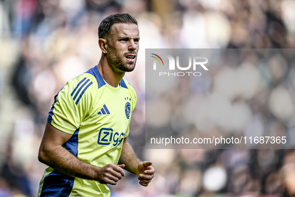 AFC Ajax Amsterdam midfielder Jordan Henderson plays during the match between Heracles Almelo and Ajax at the Asito Stadium for the Dutch Er...