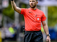 Referee Edwin van de Graaf officiates during the match between Heracles Almelo and Ajax at the Asito Stadium for the Dutch Eredivisie season...