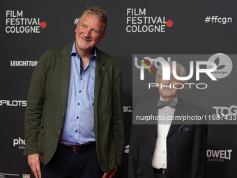 Dr. Leon Weintraub, the Holocaust survivor, and Michael Souvignier, the producer of the film, are seen on the red carpet of the photocall fo...