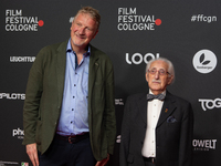 Dr. Leon Weintraub, the Holocaust survivor, and Michael Souvignier, the producer of the film, are seen on the red carpet of the photocall fo...