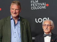 Dr. Leon Weintraub, the Holocaust survivor, and Michael Souvignier, the producer of the film, are seen on the red carpet of the photocall fo...