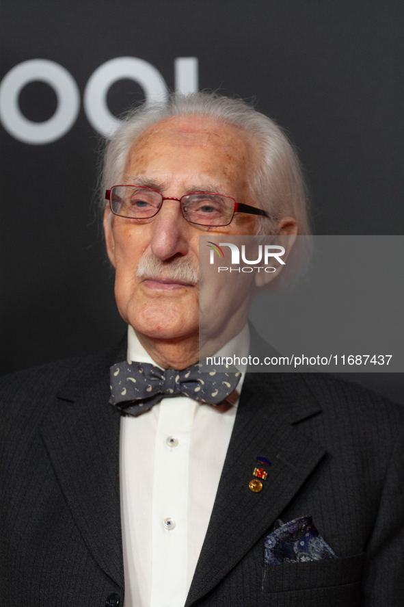 Dr. Leon Weintraub, the Holocaust survivor, is seen on the red carpet of the photocall for the film ''Feuhren und Verfuehrer'' at Film Palas...