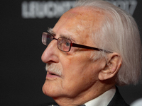 Dr. Leon Weintraub, the Holocaust survivor, is on the red carpet of the photocall for the film ''Feuhren und Verfuehrer'' at Film Palast in...