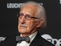 Dr. Leon Weintraub, the Holocaust survivor, is on the red carpet of the photocall for the film ''Feuhren und Verfuehrer'' at Film Palast in...