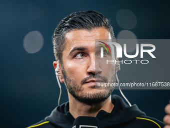 Head Coach Nuri Sahin of Borussia Dortmund looks on before the Bundesliga match between Borussia Dortmund and FC St. Pauli 1910 at Signal Id...