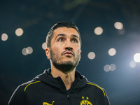 Head Coach Nuri Sahin of Borussia Dortmund looks on before the Bundesliga match between Borussia Dortmund and FC St. Pauli 1910 at Signal Id...