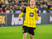 Maximilian Beier of Borussia Dortmund reacts during the Bundesliga match between Borussia Dortmund and FC St. Pauli 1910 at Signal Iduna Par...