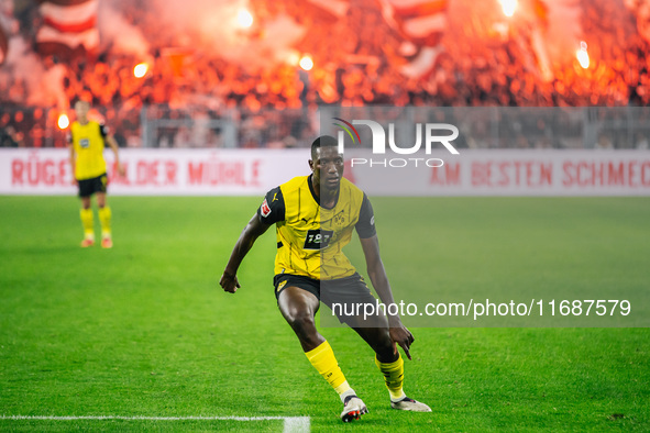 Serhou Guirassy of Borussia Dortmund looks on during the Bundesliga match between Borussia Dortmund and FC St. Pauli 1910 at Signal Iduna Pa...