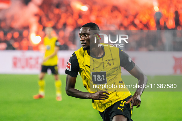 Serhou Guirassy of Borussia Dortmund looks on during the Bundesliga match between Borussia Dortmund and FC St. Pauli 1910 at Signal Iduna Pa...