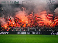 Fans of FC St. Pauli 1910 ignite pyro during the Bundesliga match between Borussia Dortmund and FC St. Pauli 1910 at Signal Iduna Park in Do...