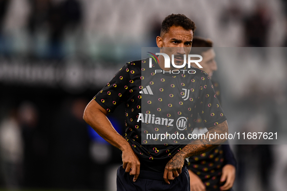 Danilo of Juventus plays during the Serie A match between Juventus FC and SS Lazio at Allianz Stadium in Turin, Italy, on October 19, 2024. 