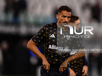 Danilo of Juventus plays during the Serie A match between Juventus FC and SS Lazio at Allianz Stadium in Turin, Italy, on October 19, 2024....