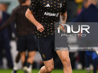 Federico Gatti of Juventus plays during the Serie A match between Juventus FC and SS Lazio at Allianz Stadium in Turin, Italy, on October 19...