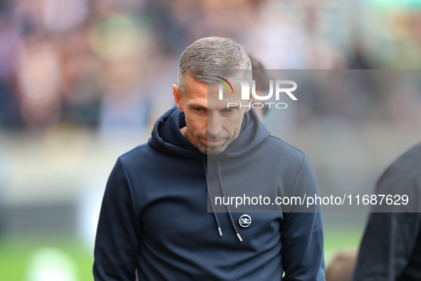 Gary O'Neil manages Wolves during the Premier League match between Wolverhampton Wanderers and Manchester City at Molineux in Wolverhampton,...