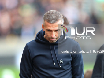 Gary O'Neil manages Wolves during the Premier League match between Wolverhampton Wanderers and Manchester City at Molineux in Wolverhampton,...