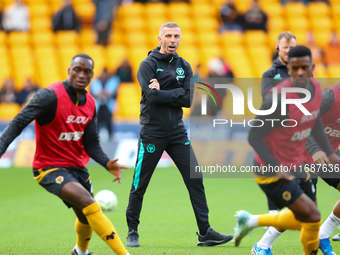 Gary O'Neil manages Wolves during the Premier League match between Wolverhampton Wanderers and Manchester City at Molineux in Wolverhampton,...