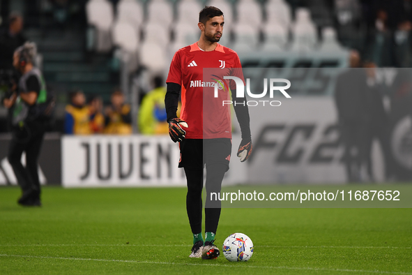 Juventus' goalkeeper Mattia Perin participates in the Serie A match between Juventus FC and SS Lazio at Allianz Stadium in Turin, Italy, on...