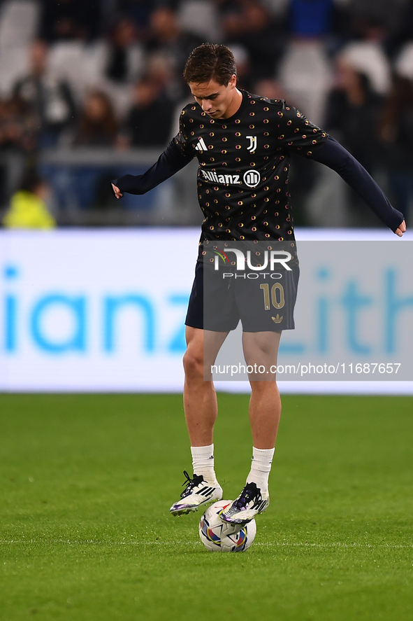 Kenan Yildiz of Juventus during the Serie A match between Juventus FC and SS Lazio at Allianz Stadium in Turin, Italy, on October 19, 2024. 