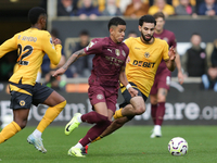 Savinho of Manchester City is in action during the Premier League match between Wolverhampton Wanderers and Manchester City at Molineux in W...