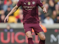 John Stones of Manchester City participates in the Premier League match between Wolverhampton Wanderers and Manchester City at Molineux in W...