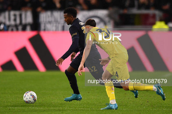 Juan Cabal plays for Juventus during the Serie A match between Juventus FC and SS Lazio at Allianz Stadium in Turin, Italy, on October 19, 2...