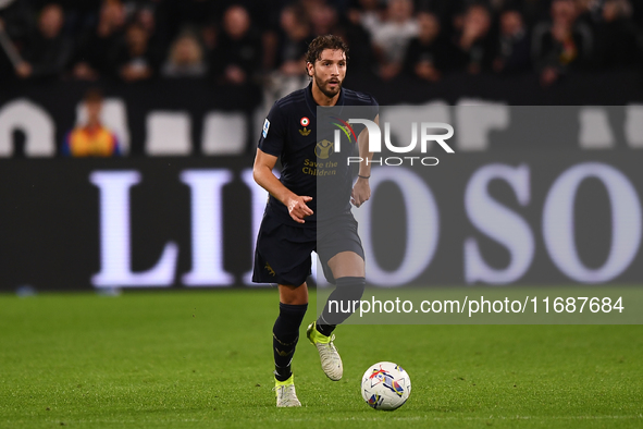 Manuel Locatelli of Juventus plays during the Serie A match between Juventus FC and SS Lazio at Allianz Stadium in Turin, Italy, on October...