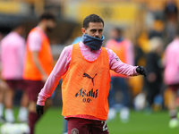 Bernardo Silva of Manchester City warms up during the Premier League match between Wolverhampton Wanderers and Manchester City at Molineux i...