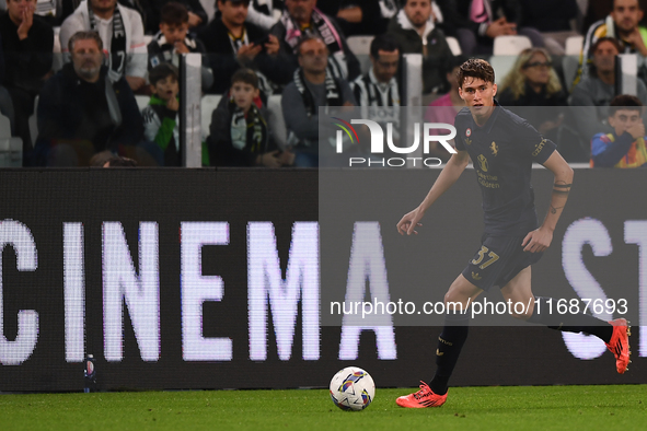 Juventus' Nicolo Savona participates in the Serie A match between Juventus FC and SS Lazio at Allianz Stadium in Turin, Italy, on October 19...