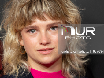 Sinje Irslinger, a German actress, is seen on the red carpet of the photocall for the film ''TATORT KOLN: COLONIUS'' at Film Palast in Colog...