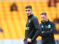 Santiago Bueno of Wolves warms up during the Premier League match between Wolverhampton Wanderers and Manchester City at Molineux in Wolverh...