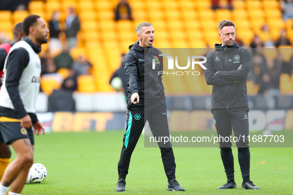 Gary O'Neil manages Wolves during the Premier League match between Wolverhampton Wanderers and Manchester City at Molineux in Wolverhampton,...