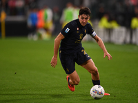 Andrea Cambiaso of Juventus plays during the Serie A match between Juventus FC and SS Lazio at Allianz Stadium in Turin, Italy, on October 1...