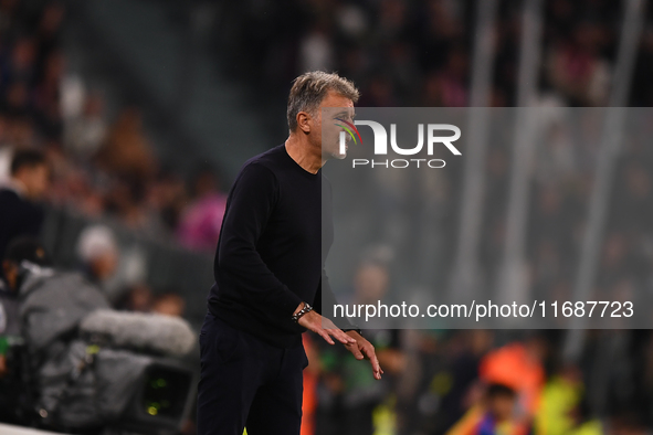 Lazio's head coach Marco Baroni is present during the Serie A match between Juventus FC and SS Lazio at Allianz Stadium in Turin, Italy, on...