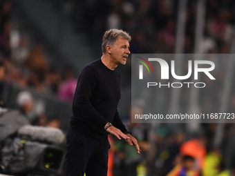 Lazio's head coach Marco Baroni is present during the Serie A match between Juventus FC and SS Lazio at Allianz Stadium in Turin, Italy, on...