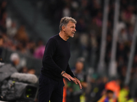 Lazio's head coach Marco Baroni is present during the Serie A match between Juventus FC and SS Lazio at Allianz Stadium in Turin, Italy, on...