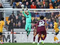 Wolverhampton Wanderers goalkeeper Jose Sa is in action during the Premier League match between Wolverhampton Wanderers and Manchester City...