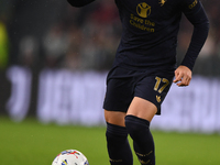 Vasillije Adzic of Juventus plays during the Serie A match between Juventus FC and SS Lazio at Allianz Stadium in Turin, Italy, on October 1...