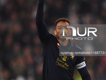 Danilo expresses disappointment during the Serie A match between Juventus FC and SS Lazio at Allianz Stadium in Turin, Italy, on October 19,...