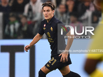 Nicolo Fagioli of Juventus plays during the Serie A match between Juventus FC and SS Lazio at Allianz Stadium in Turin, Italy, on October 19...