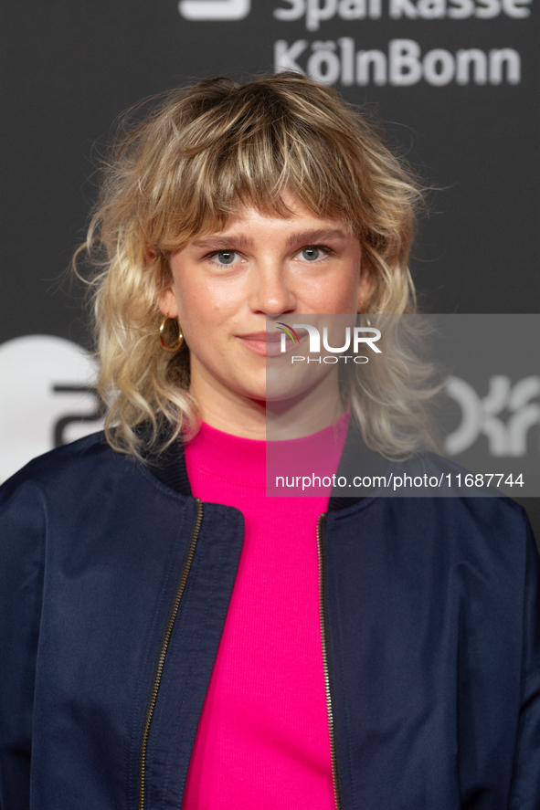 Sinje Irslinger, a German actress, is seen on the red carpet of the photocall for the film ''TATORT KOLN: COLONIUS'' at Film Palast in Colog...